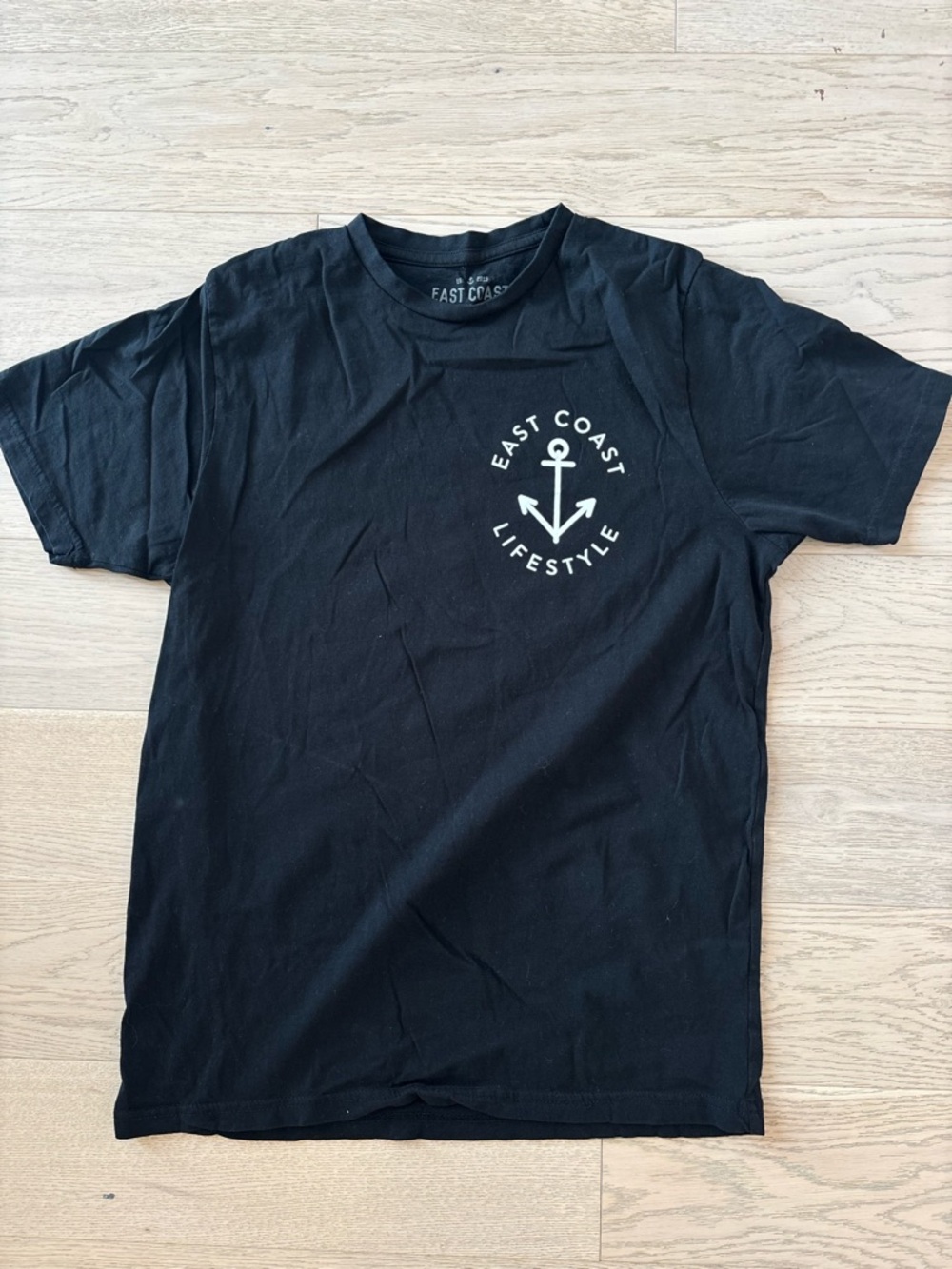 Men's Black Anchor Logo Tee